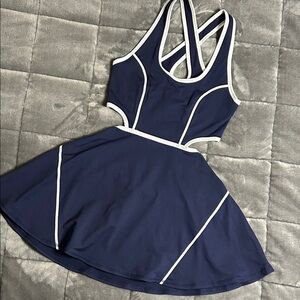 FP Movement by Free People Navy and White Athletic Dress